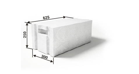 Стеновой газоблок Инси 625x300x250 D500*В2,5
