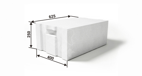 Стеновой газоблок Инси 625x400x250 D500*В2,5